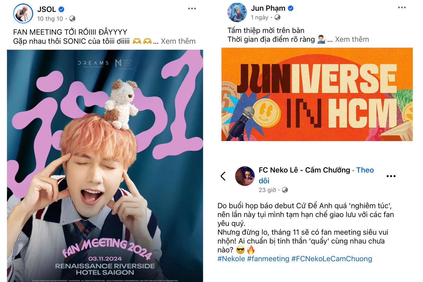 Các Anh trai - Anh tài thi nhau tổ chức fan meeting tri ân khán giả. Các Anh trai - Anh tài thi nhau tổ chức fan meeting tri ân khán giả.