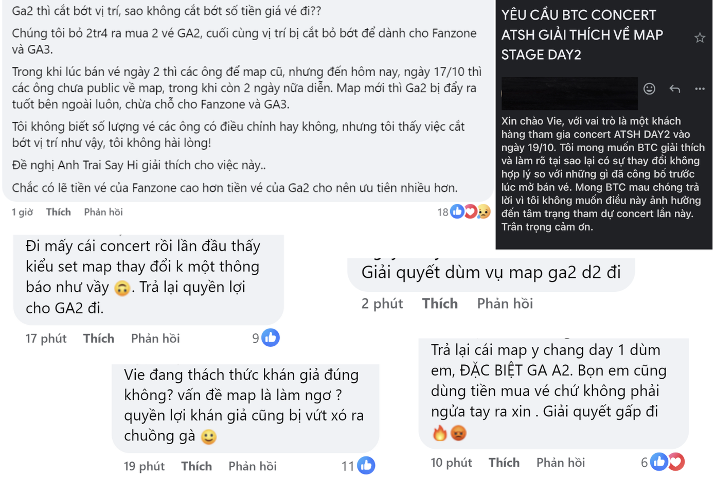 Nhiều khán giả cho biết đã gửi mail, nhắn tin fanpage yêu cầu ban tổ chức giải thích. Nhiều khán giả cho biết đã gửi mail, nhắn tin fanpage yêu cầu ban tổ chức giải thích.