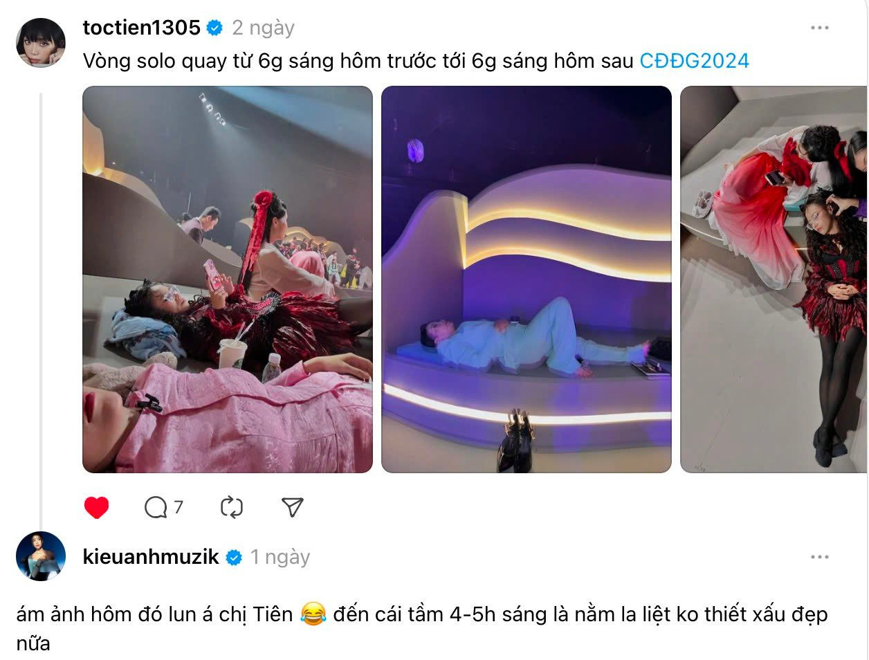 Buổi ghi hình vòng Solo của các Chị Đẹp diễn ra rất vất vả. Buổi ghi hình vòng Solo của các Chị Đẹp diễn ra rất vất vả.