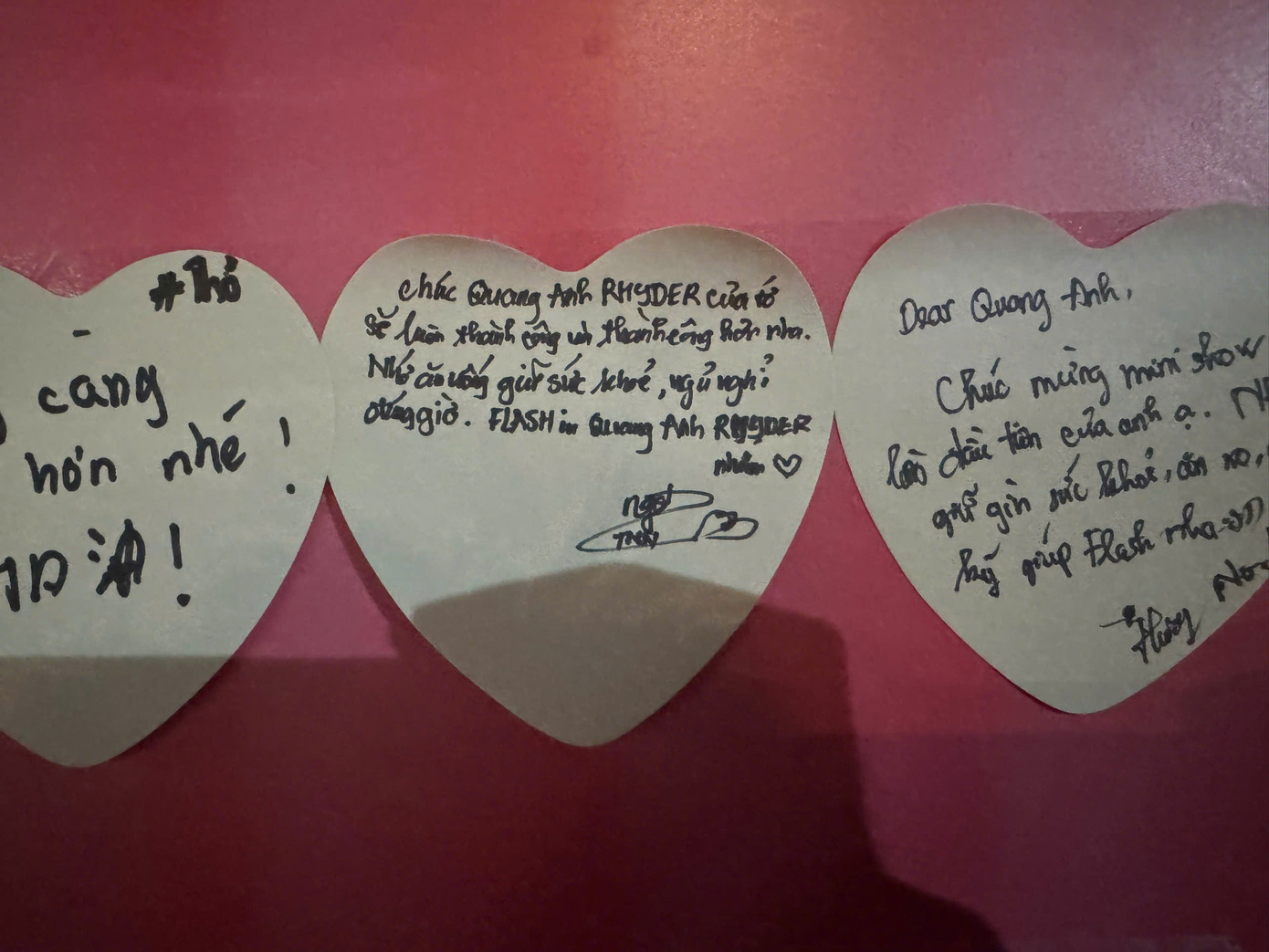 Lời chúc sức khỏe từ FLASH gửi đến RHYDER: &quot;Chúc Quang Anh RHYDER của tớ sẽ luôn thành công và thành công hơn nha. Nhớ ăn uống giữ sức khỏe, ngủ nghỉ đúng giờ&quot;.