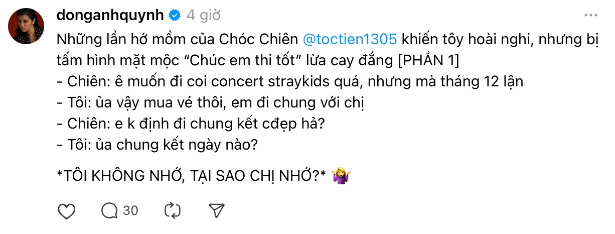 Dưới phần bình luận, nhiều khán giả đã ngay lập tức trêu chọc nữ diễn viên.