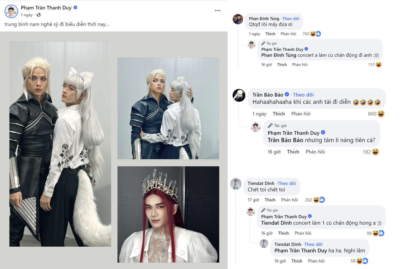 Thanh Duy rủ "anh tài" Tiến Đạt làm cú biến hình trong concert sắp tới. Thanh Duy rủ "anh tài" Tiến Đạt làm cú biến hình trong concert sắp tới.