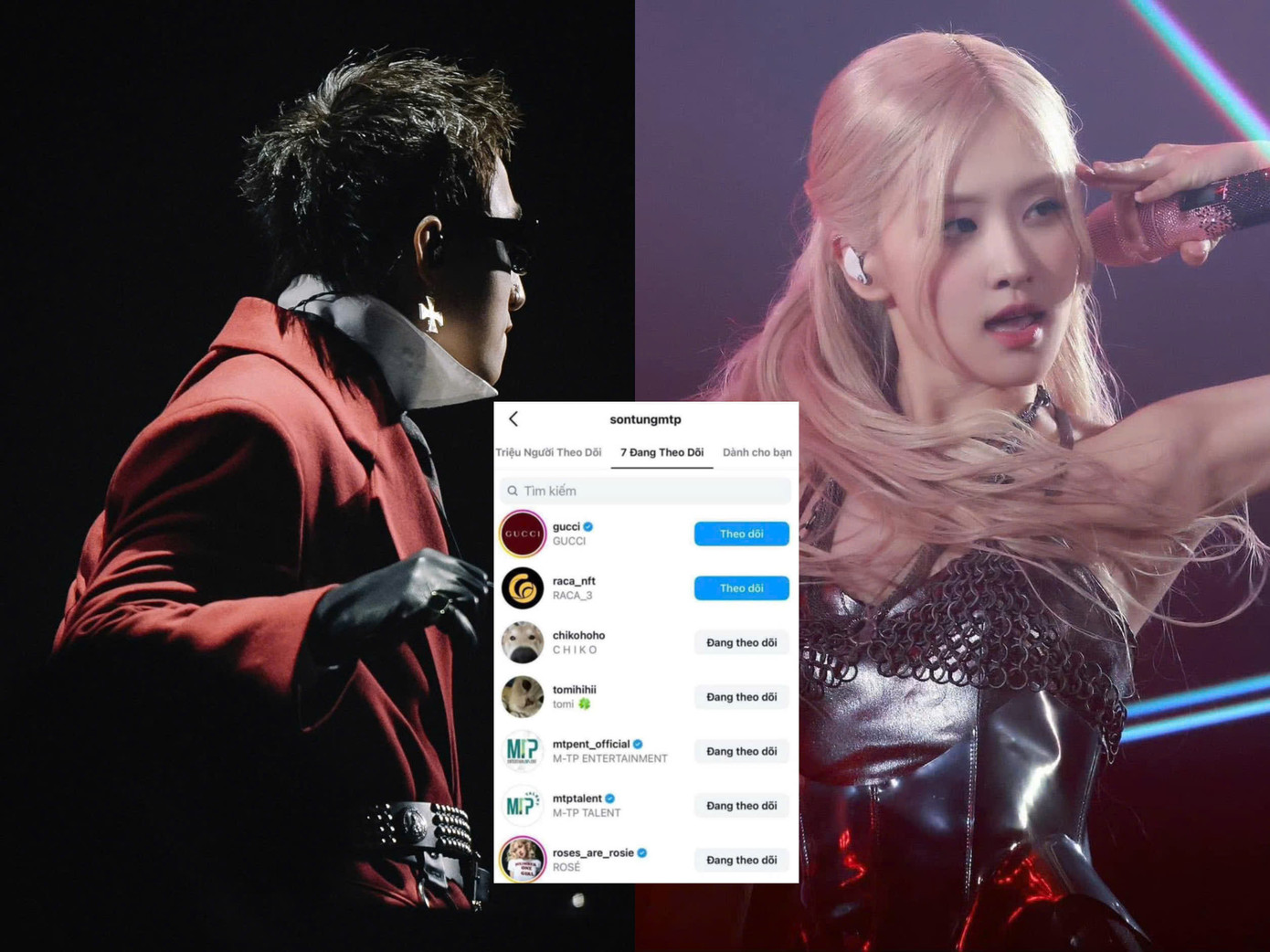 Việc danh sách follow ít ỏi của nam ca sĩ bỗng bổ sung thêm một cái tên đình đám như Rosé khiến netizen suy luận đủ đường. Việc danh sách follow ít ỏi của nam ca sĩ bỗng bổ sung thêm một cái tên đình đám như Rosé khiến netizen suy luận đủ đường.