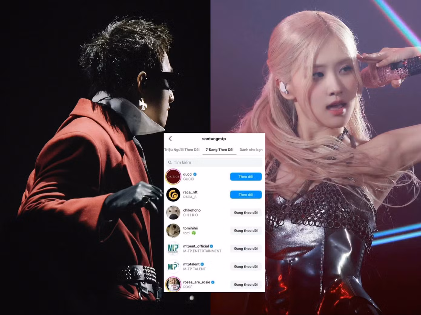 Việc danh sách follow ít ỏi của nam ca sĩ bỗng bổ sung thêm một cái tên đình đám như Rosé khiến netizen suy luận đủ đường.