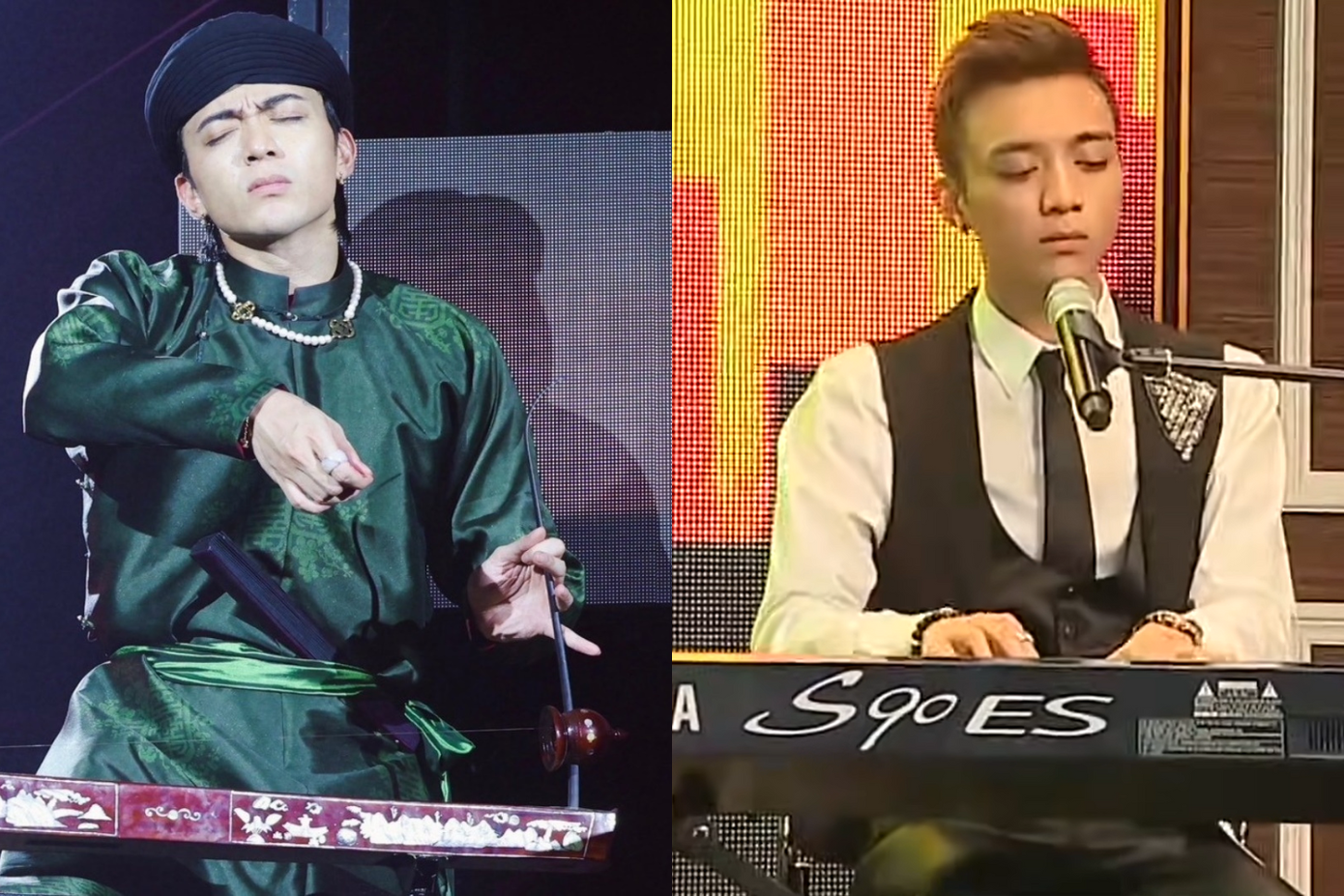 Vẫn là chàng trai đa tài với meme bên những cây đàn. Vẫn là chàng trai đa tài với meme bên những cây đàn.