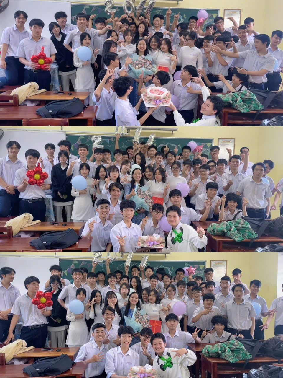 Buổi sinh hoạt không chỉ là dịp để bày tỏ lòng biết ơn mà còn là cơ hội để các bạn học sinh cùng nhau ghi lại những khoảnh khắc đáng nhớ của một thời áo trắng đến trường. Ảnh: Đoàn trường THPT Nguyễn Thượng Hiền - Đà Nẵng Buổi sinh hoạt không chỉ là dịp để bày tỏ lòng biết ơn mà còn là cơ hội để các bạn học sinh cùng nhau ghi lại những khoảnh khắc đáng nhớ của một thời áo trắng đến trường. Ảnh: Đoàn trường THPT Nguyễn Thượng Hiền - Đà Nẵng