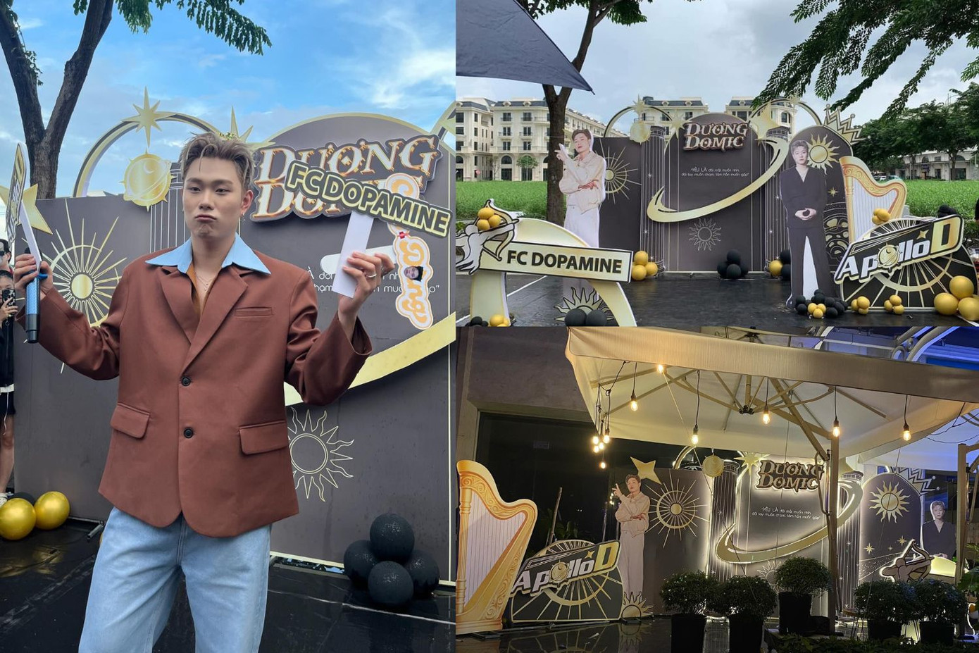 FC Dương Domic "lên đèn" cho booth chụp ảnh. FC Dương Domic "lên đèn" cho booth chụp ảnh.