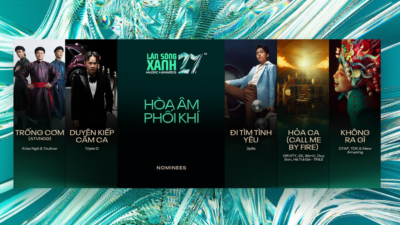 Giải hòa âm phối khí một lần nữa gọi tên các ca khúc Trống Cơm, Duyên Kiếp Cầm Ca, Đi Tìm Tình Yêu, Hỏa Ca, Không Ra Gì. Giải hòa âm phối khí một lần nữa gọi tên các ca khúc Trống Cơm, Duyên Kiếp Cầm Ca, Đi Tìm Tình Yêu, Hỏa Ca, Không Ra Gì.