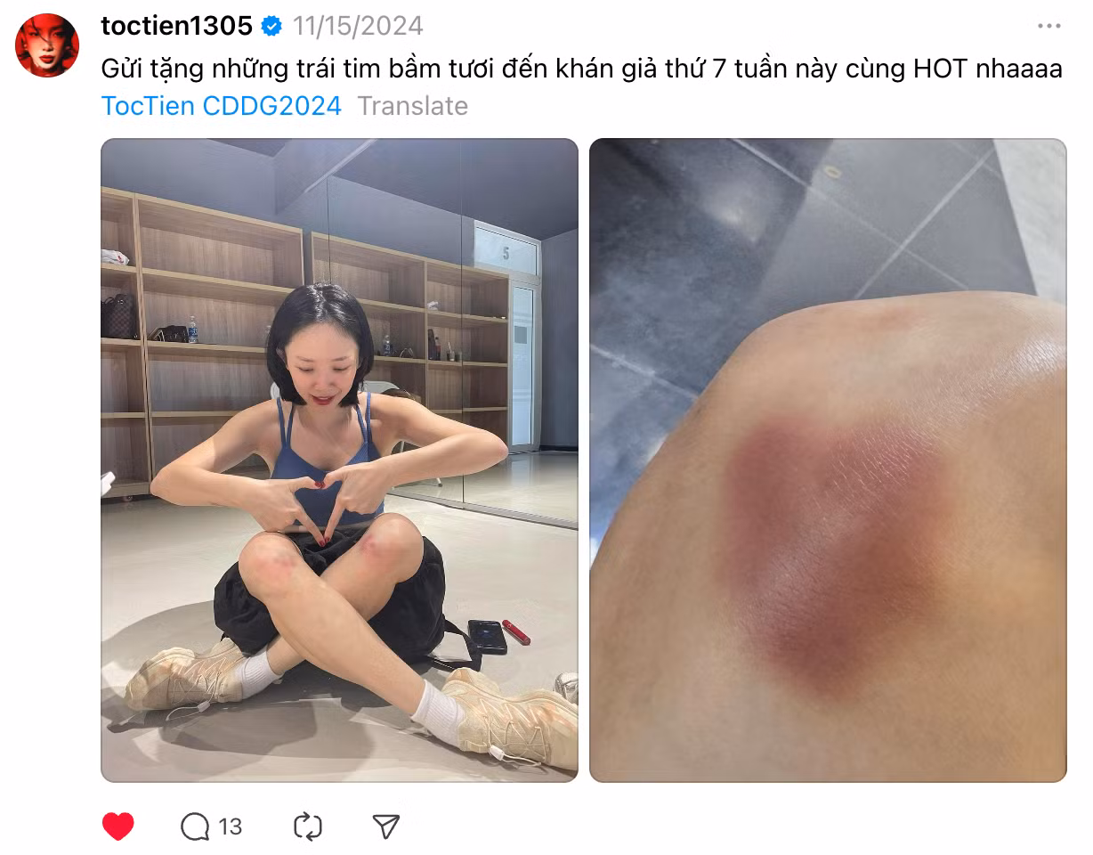 Tóc Tiên "mấp mé" với fan về tình hình luyện tập trước thềm công chiếu.