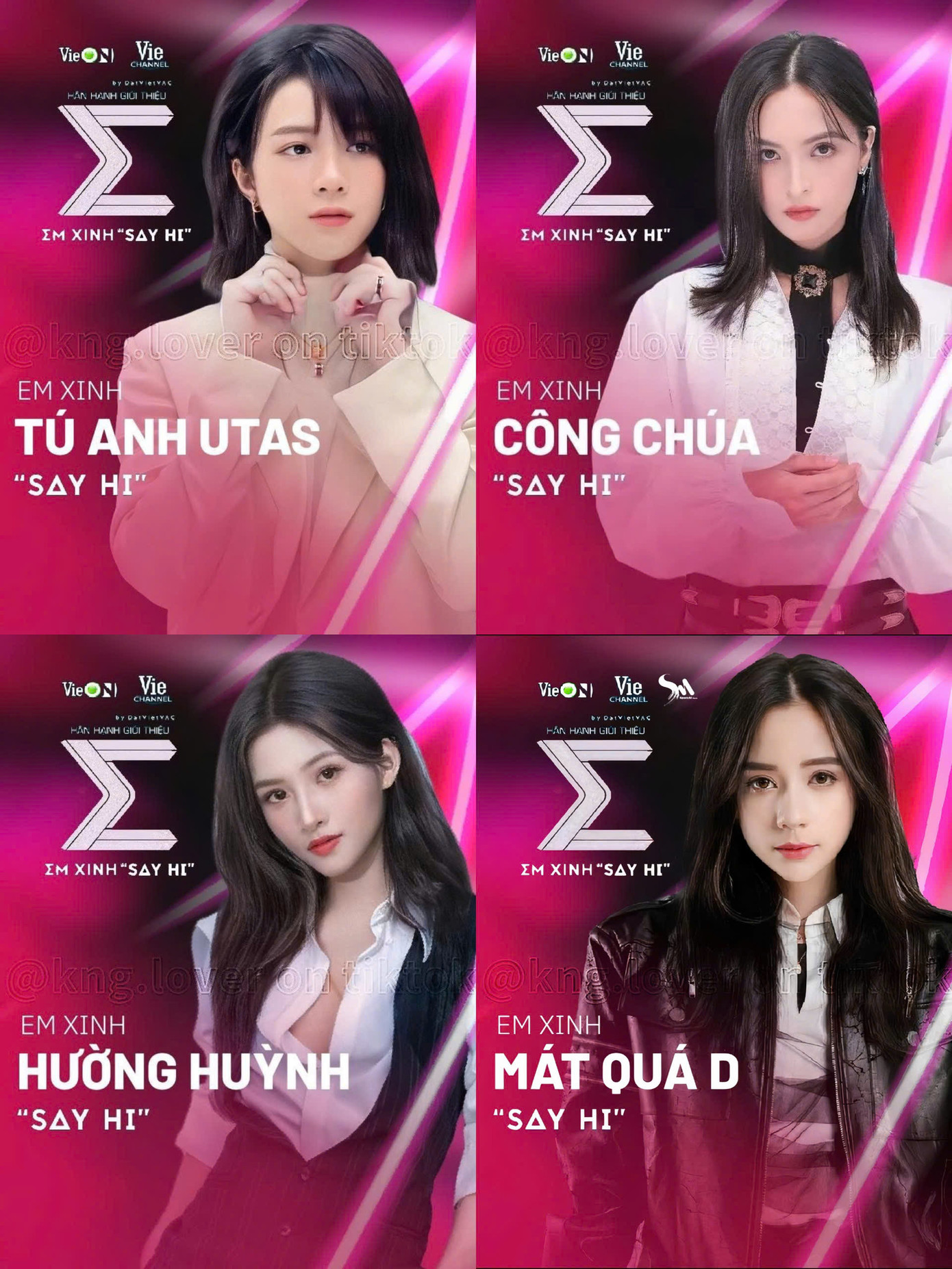 Một trong những visual nổi bật của dàn 30 Em Xinh này có thể kể đến như: Tú Anh Utas, Hường Huỳnh, Công Chúa...