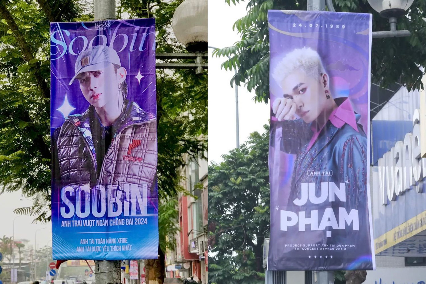 Hình ảnh các "anh tài" được FC quảng bá bằng banner trên nhiều tuyến đường. Hình ảnh các "anh tài" được FC quảng bá bằng banner trên nhiều tuyến đường.