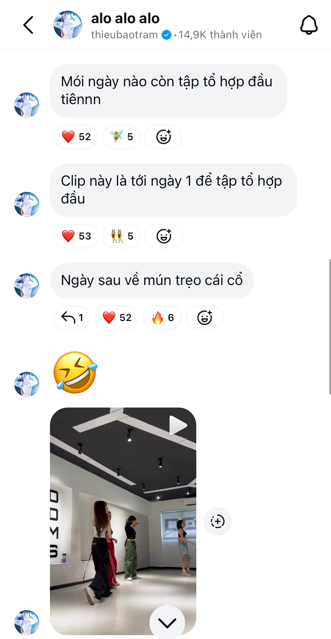 Thiều Bảo Trâm tập luyện cùng team HOT.