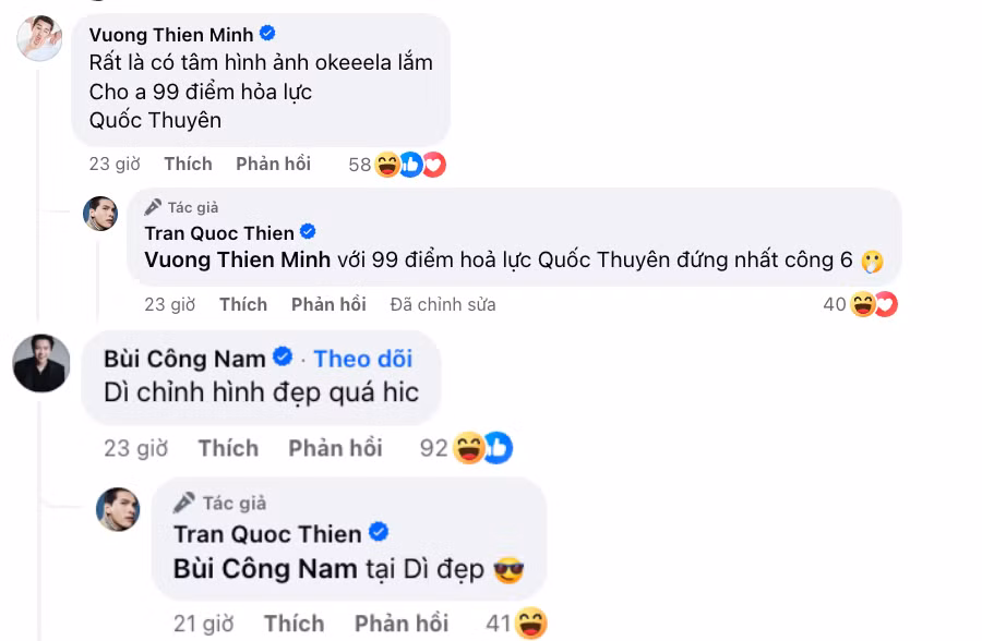 Phản ứng "thiên vị" của Quốc Thiên dành cho Thiên Minh và Bùi Công Nam. Phản ứng "thiên vị" của Quốc Thiên dành cho Thiên Minh và Bùi Công Nam.