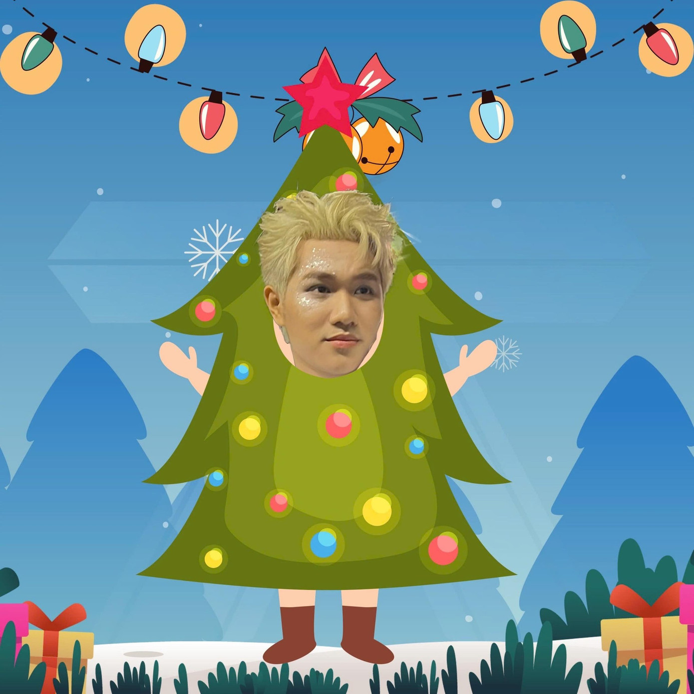 Captain Boy phủ sóng fanpage với không khí Giáng sinh.