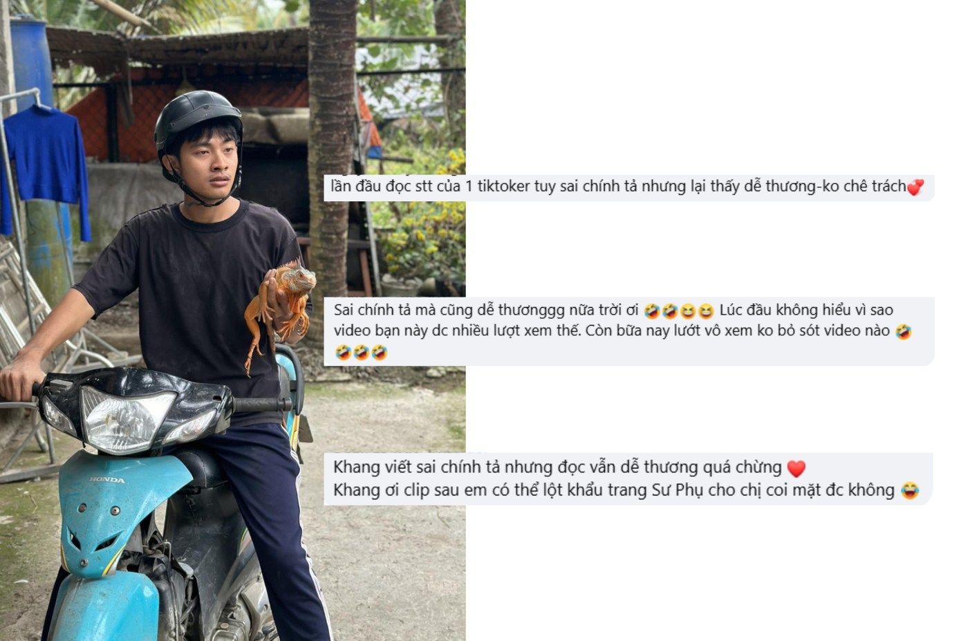 Những câu từ đậm chất Tây Nam Bộ đã đưa Tuấn Khang đến gần hơn với khán giả. Những câu từ đậm chất Tây Nam Bộ đã đưa Tuấn Khang đến gần hơn với khán giả.