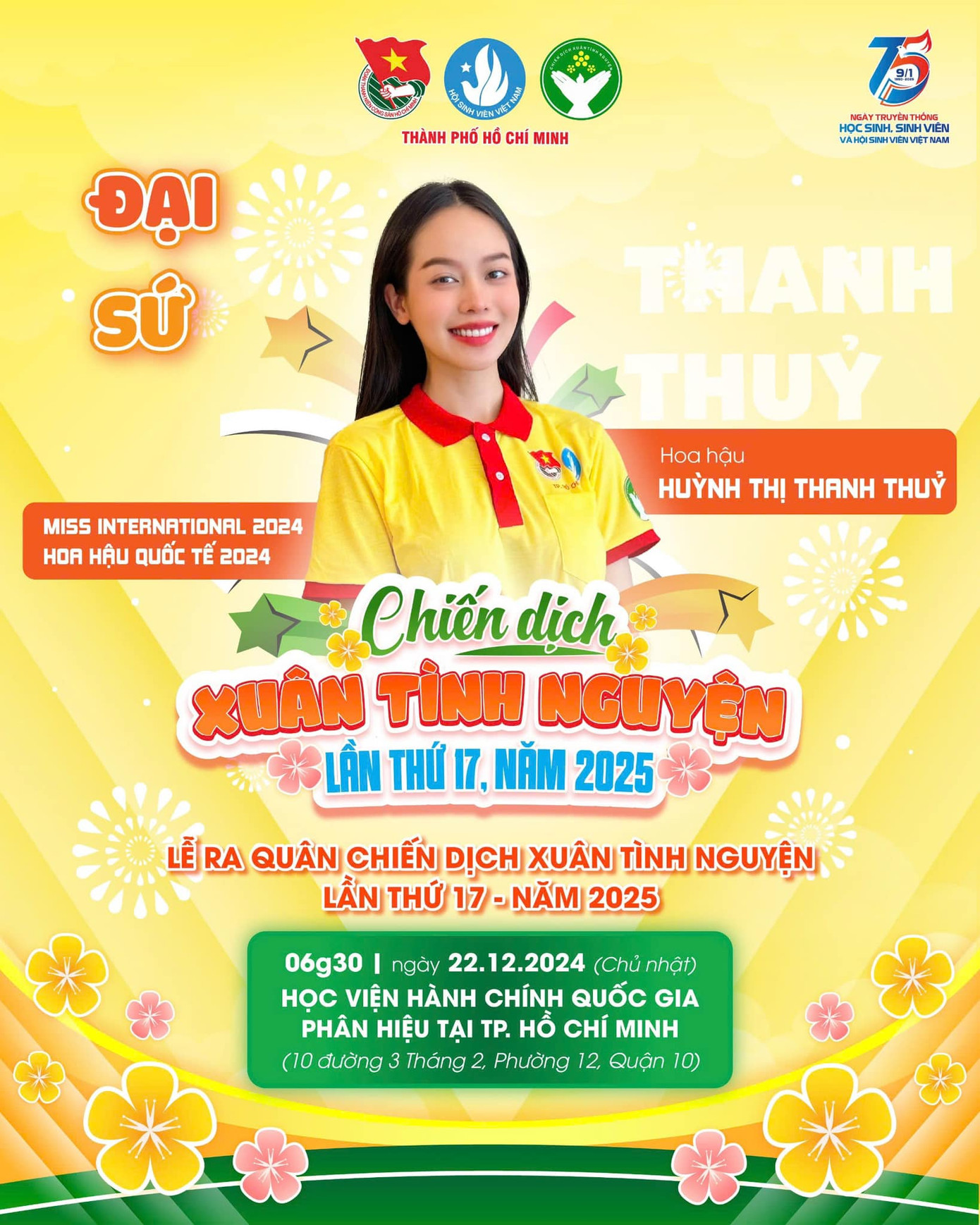 Ba nàng hậu quốc tế tham gia làm đại sứ cho chiến dịch Xuân tình nguyện 2025.