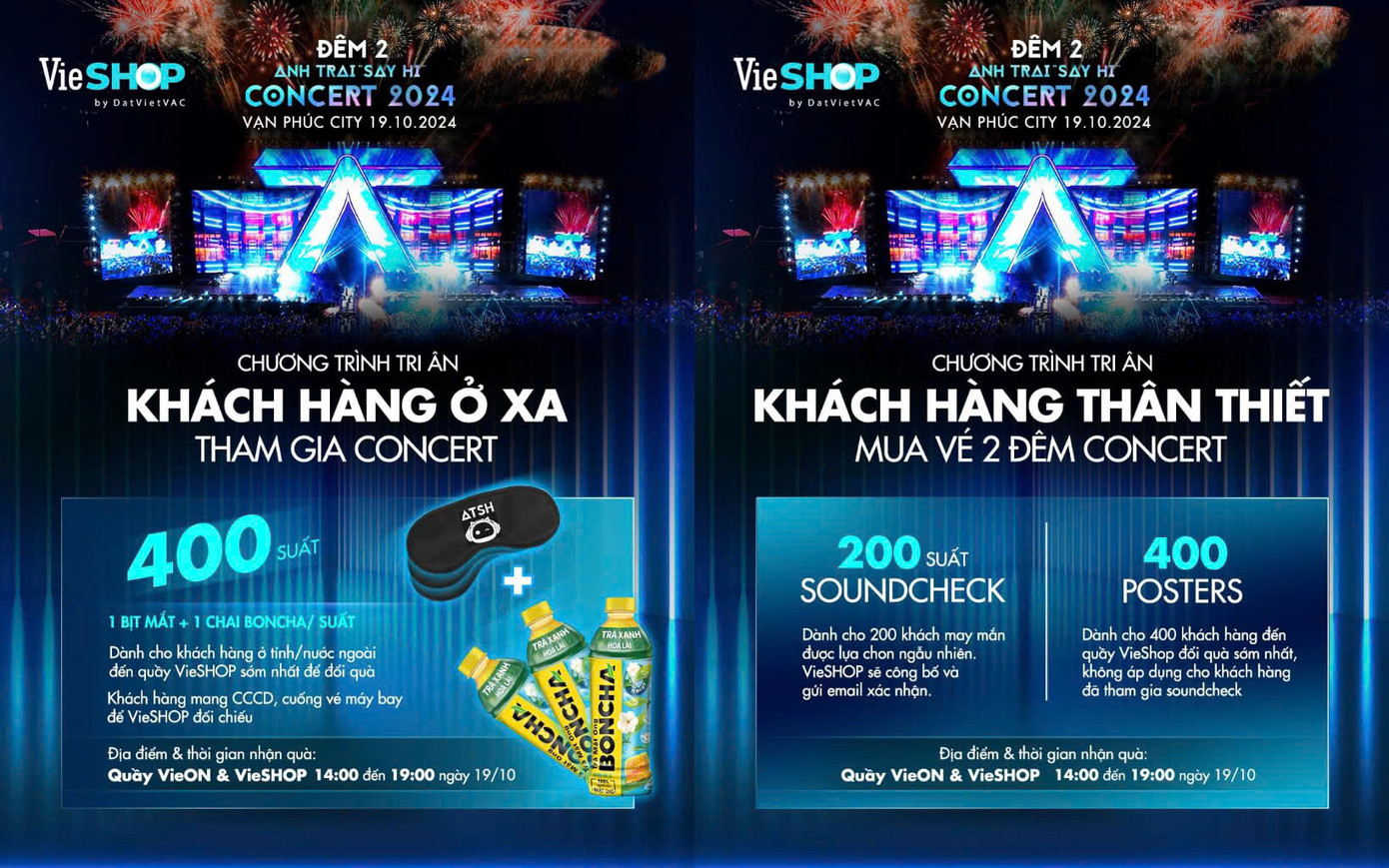 Concert 2 có thêm nhiều phúc lợi hấp dẫn cho khán giả.