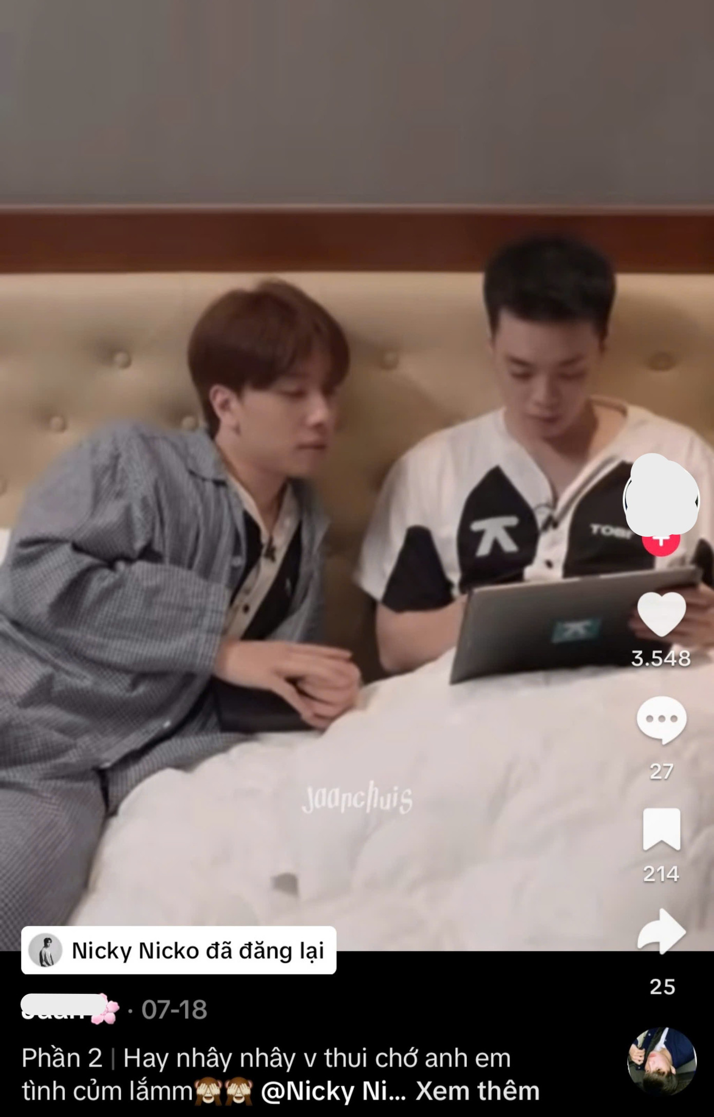 Đoạn clip tổng hợp những lần "tình thương mến thương" cùng Negav vừa được NICKY đăng lại. Ảnh: @monstarnicky