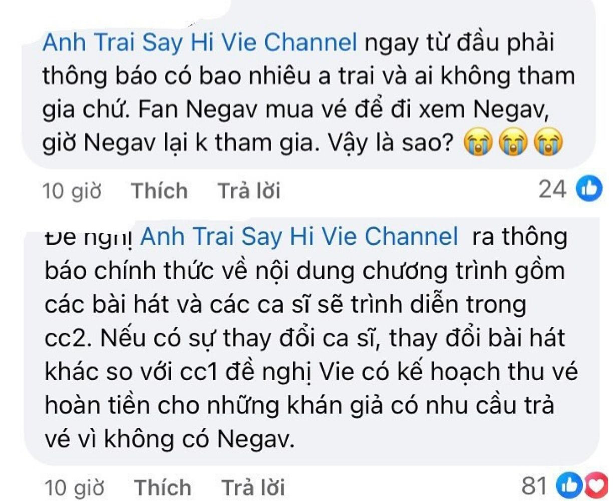Khán giả không hài lòng với cách làm việc từ ê-kíp, đề nghị BTC lên tiếng giải thích. Khán giả không hài lòng với cách làm việc từ ê-kíp, đề nghị BTC lên tiếng giải thích.