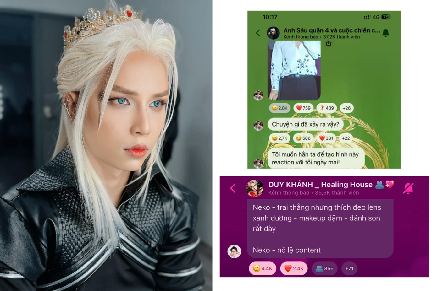 Jun Phạm và Duy Khánh "dí" Neko Le. Jun Phạm và Duy Khánh "dí" Neko Le.