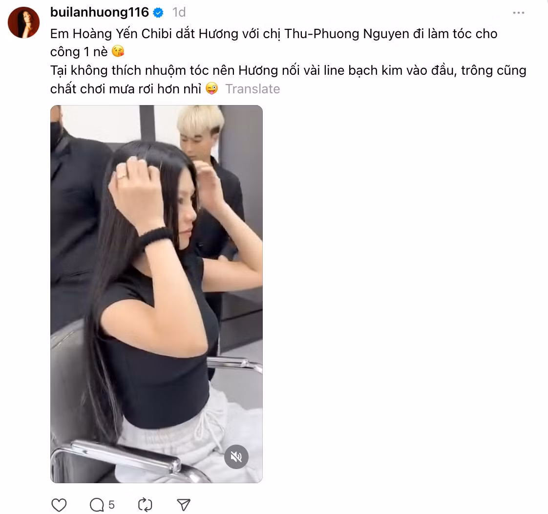 Bùi Lan Hương chia sẻ lại kỷ niệm làm tóc mới để phục vụ cho Công diễn 1.