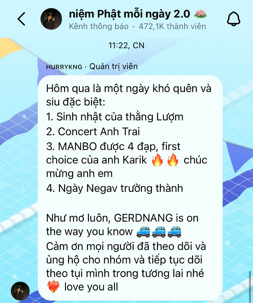 HURRYKNG chia sẻ về em út của tổ đội sau vụ việc đầu tiên. HURRYKNG chia sẻ về em út của tổ đội sau vụ việc đầu tiên.