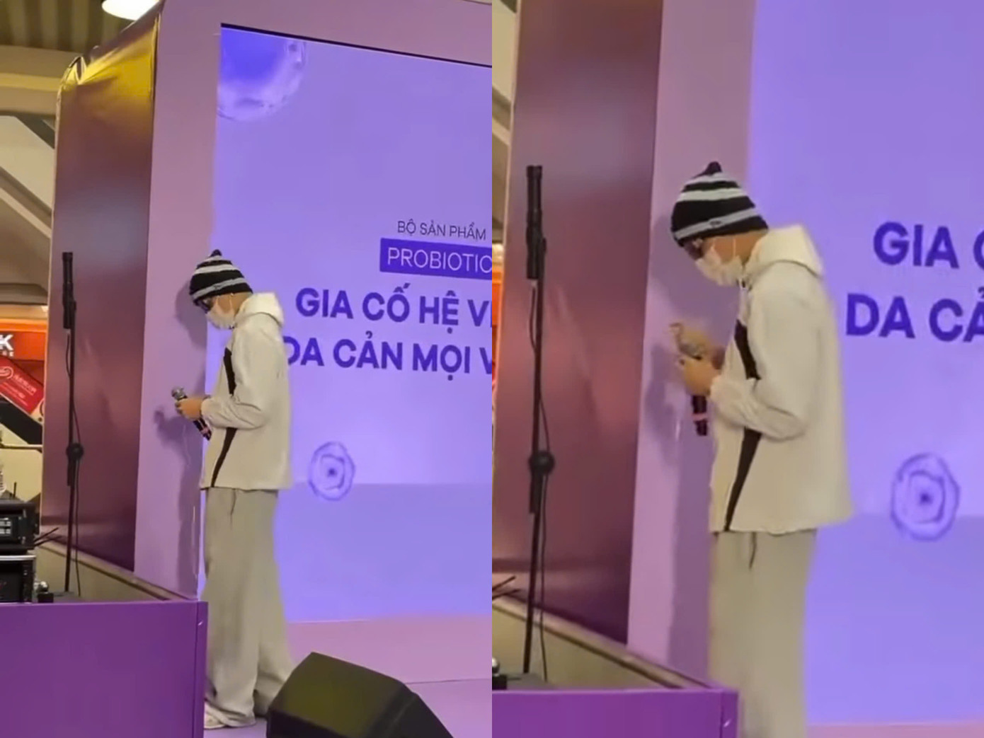 Hình ảnh WEAN đi làm khi sức khoẻ vẫn chưa ổn được fan chụp lại. Hình ảnh WEAN đi làm khi sức khoẻ vẫn chưa ổn được fan chụp lại.