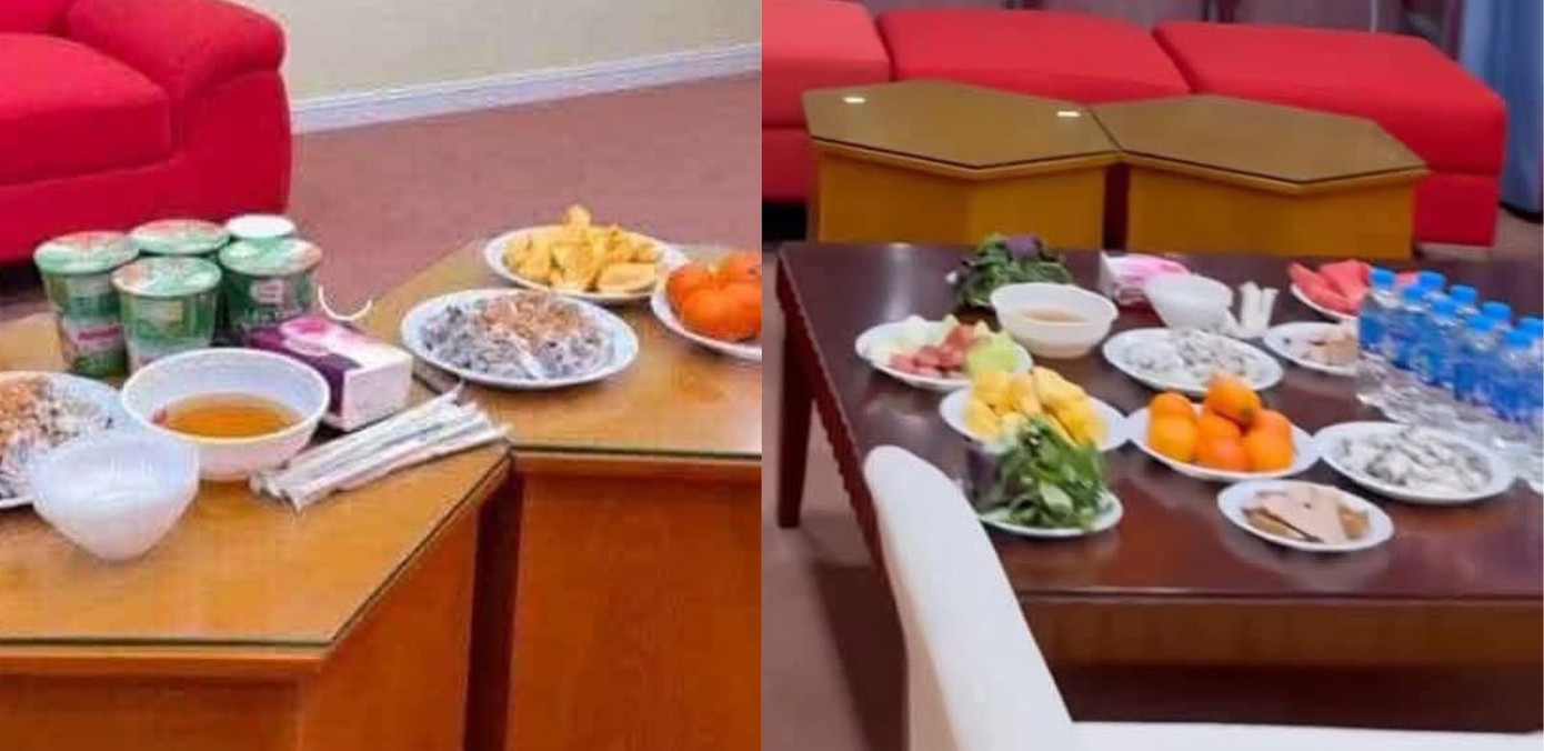 Hình ảnh về bữa ăn dành cho hạng vé President được một tài khoản chia sẻ. Hình ảnh về bữa ăn dành cho hạng vé President được một tài khoản chia sẻ.