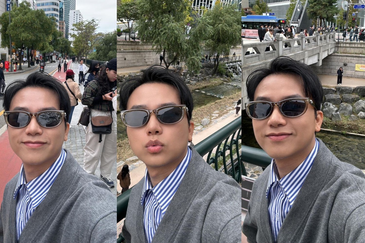 Nam ca sĩ vừa check-in tại Hàn Quốc, chuẩn bị cho các hoạt động sắp tới.