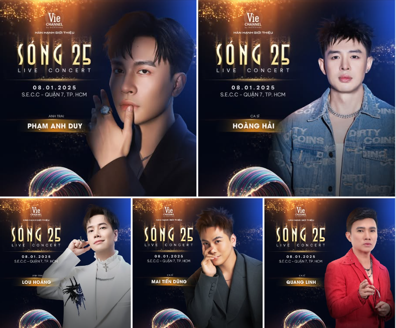 Dàn nghệ sĩ đình đám cùng đổ bộ Sóng 25 Live Concert. Dàn nghệ sĩ đình đám cùng đổ bộ Sóng 25 Live Concert.
