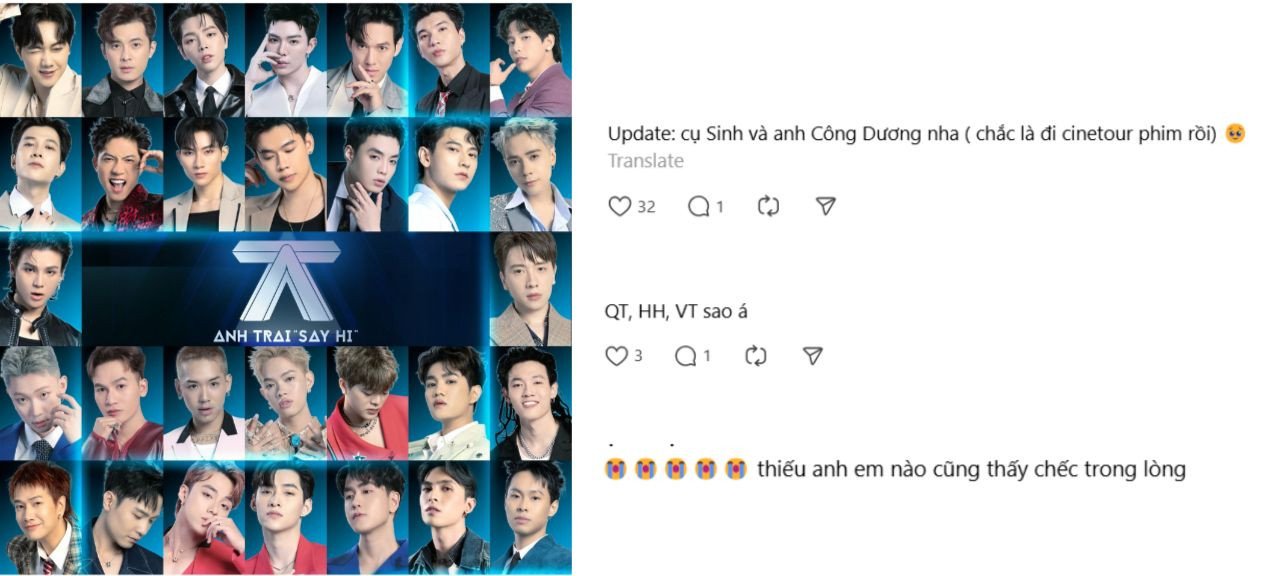 Các fan tiếp tục đưa ra dự đoán về các anh trai vắng mặt. Các fan tiếp tục đưa ra dự đoán về các anh trai vắng mặt.