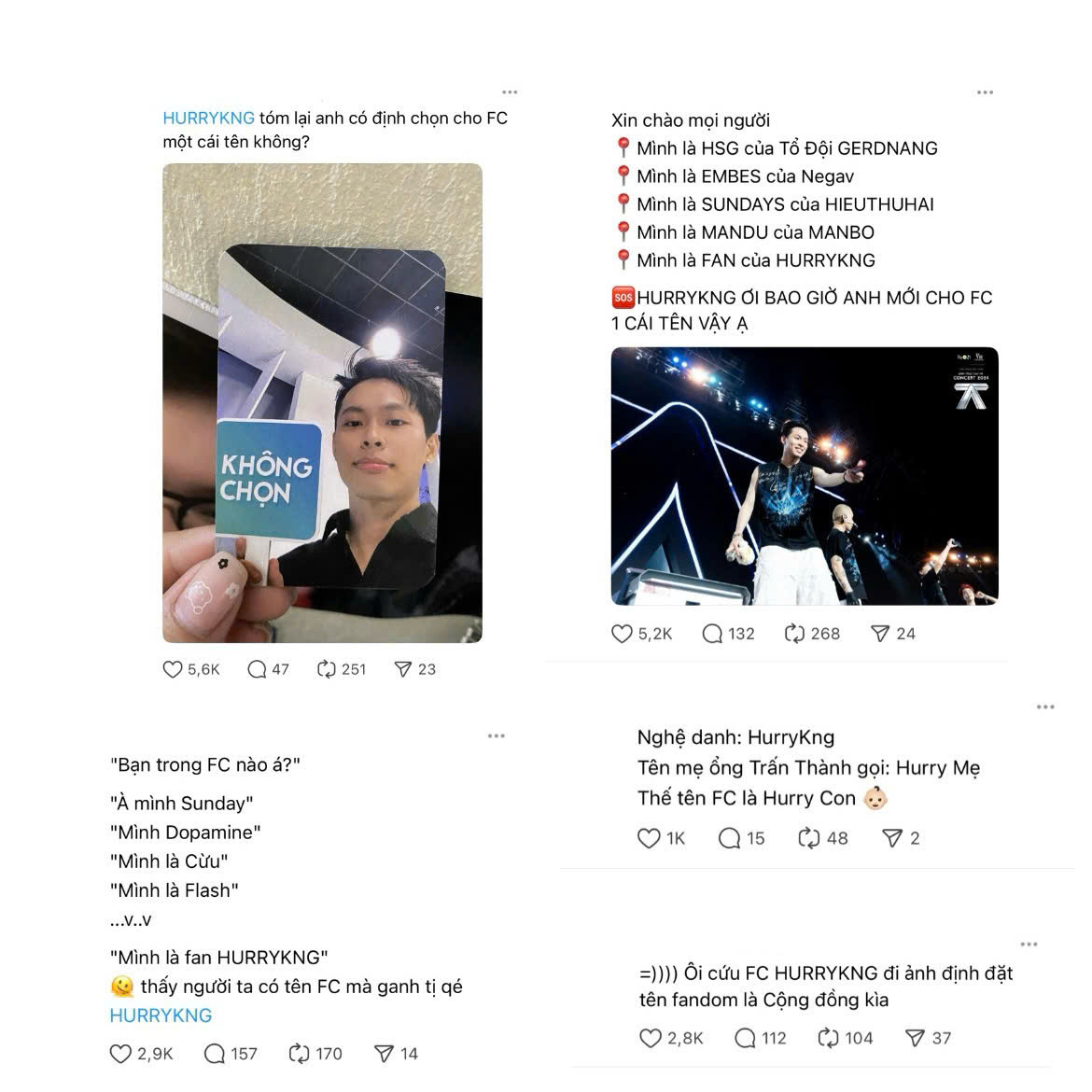 Fan kêu gọi, mong chờ HURRYKNG cho mình một "danh phận". Fan kêu gọi, mong chờ HURRYKNG cho mình một "danh phận".