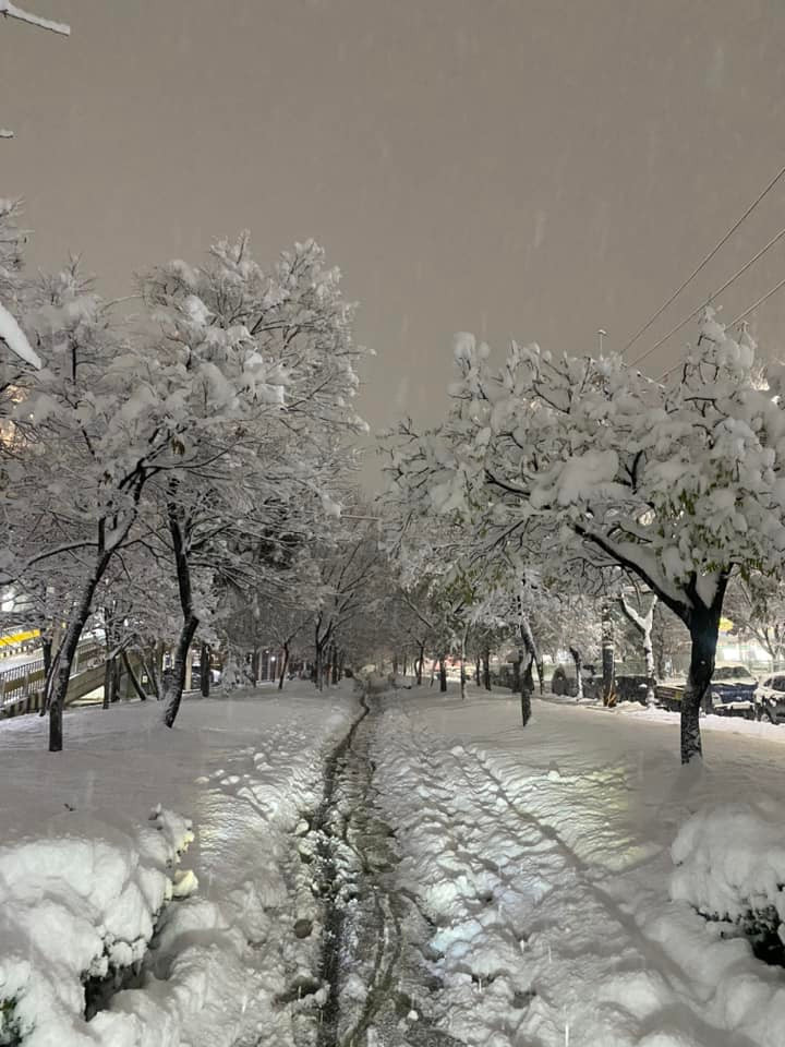 Cứ ngỡ là khung cảnh lãng mạn nhưng với nhiều người thì tuyết rơi dày lại là cơn ác mộng. Ảnh: Hung Anh