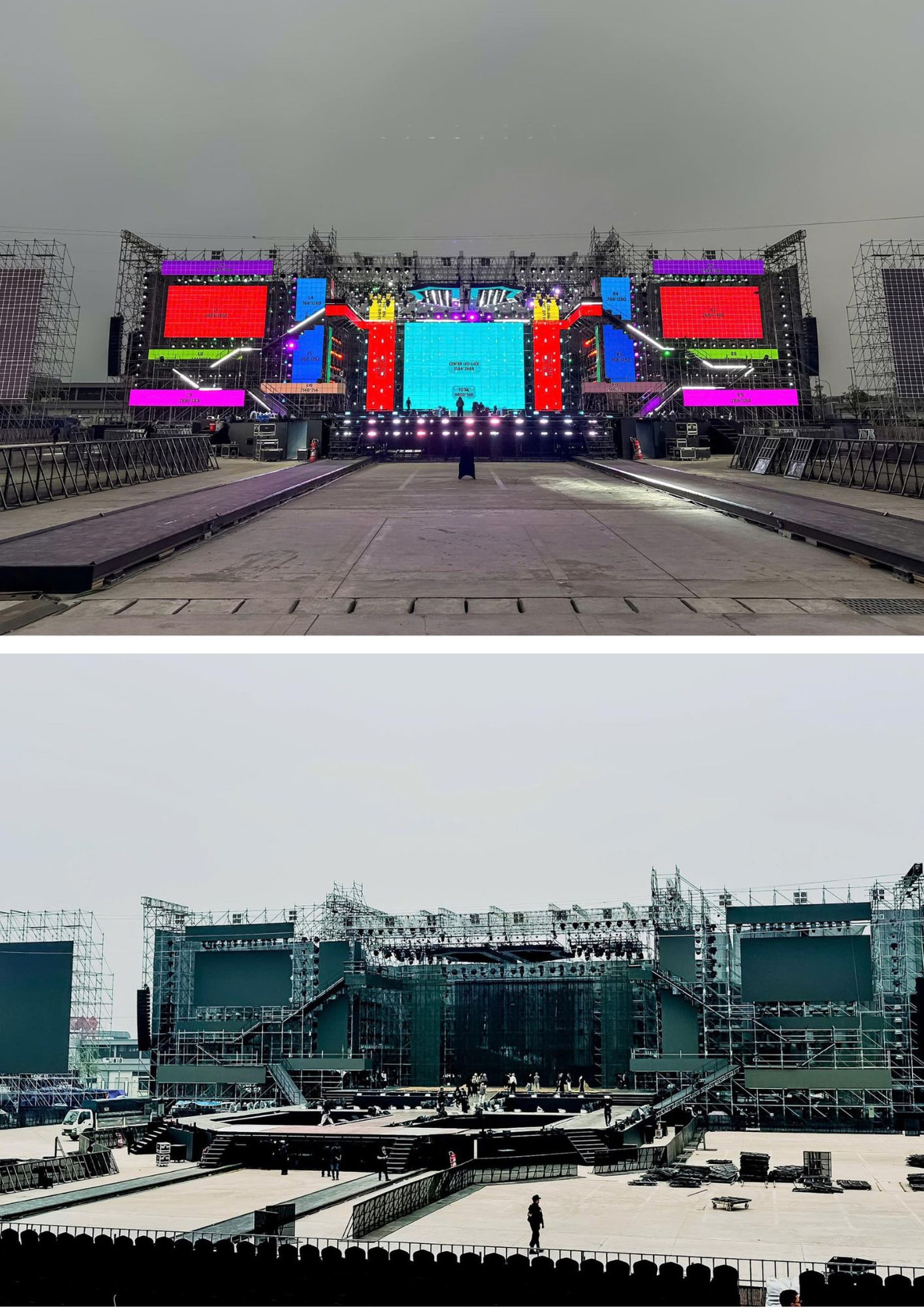 Sân khấu đã lên đèn. Ảnh: FB Backstage News