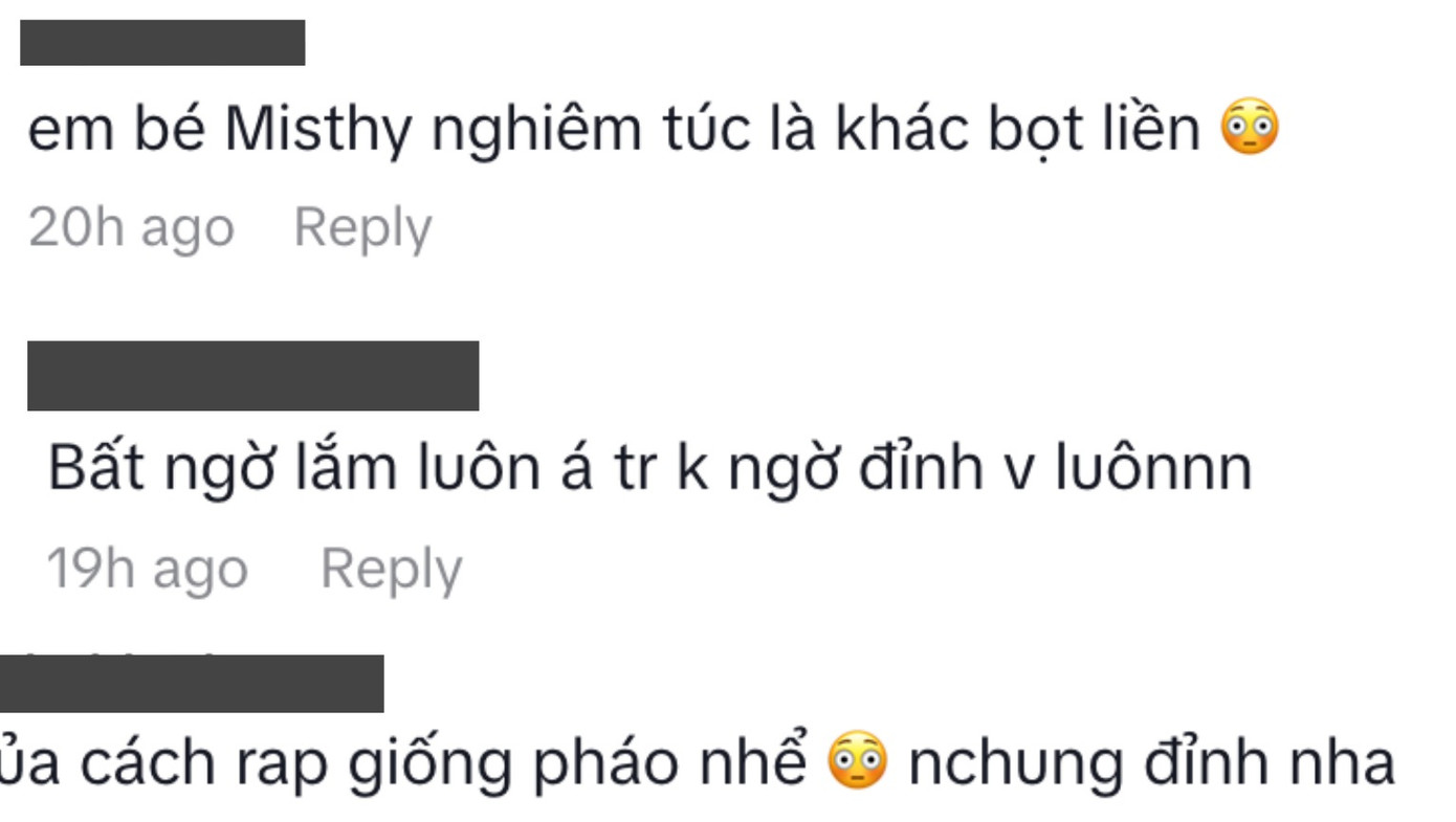 Phản ứng tích cực từ người xem trước màn biểu diễn solo của Misthy. Phản ứng tích cực từ người xem trước màn biểu diễn solo của Misthy.