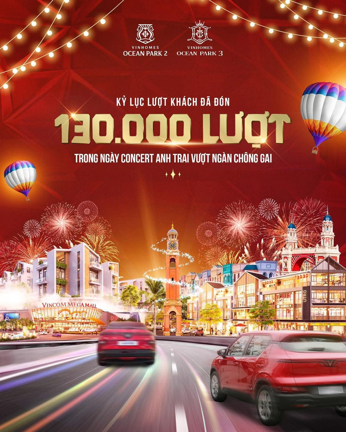 Với việc tài trợ địa điểm tổ chức concert ATVNCG, Vinhomes Ocean Park 2 - 3 đã thu hút lượt khách tham quan kỷ lục. Với việc tài trợ địa điểm tổ chức concert ATVNCG, Vinhomes Ocean Park 2 - 3 đã thu hút lượt khách tham quan kỷ lục.