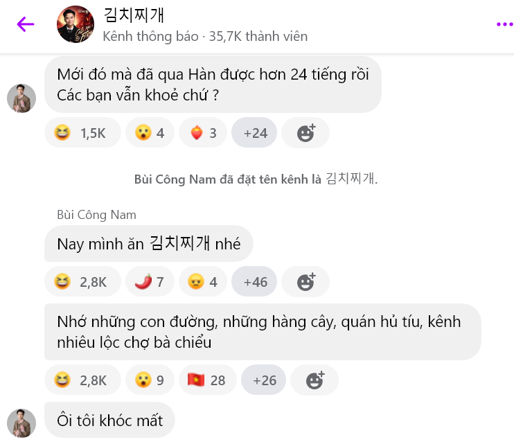 Vừa đi Hàn có 24 tiếng, Bùi Công Nam đã than nhớ nhà muốn khóc.