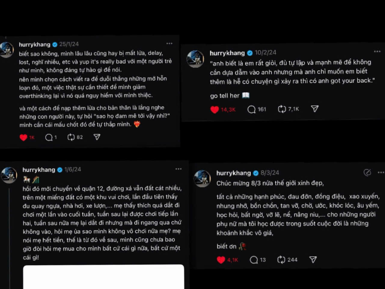 HURRYKNG có rất nhiều bài đăng trên Threads chiếm trọn cảm tình khán giả. HURRYKNG có rất nhiều bài đăng trên Threads chiếm trọn cảm tình khán giả.