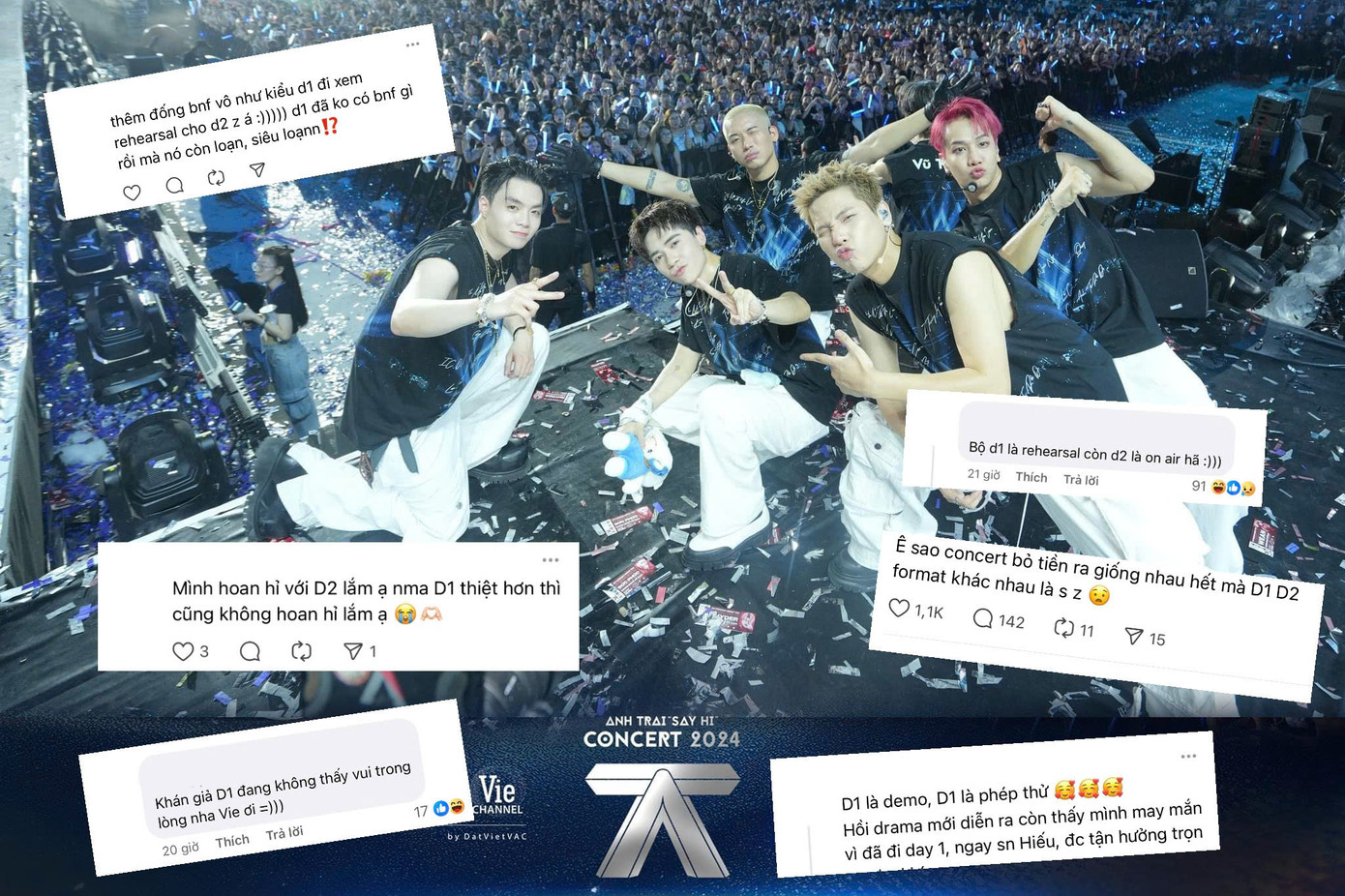 Khán giả D1 bức xúc khi concert 2 có nội dung đa dạng hơn hơn concert 1 trong khi mức giá bỏ ra là ngang nhau.