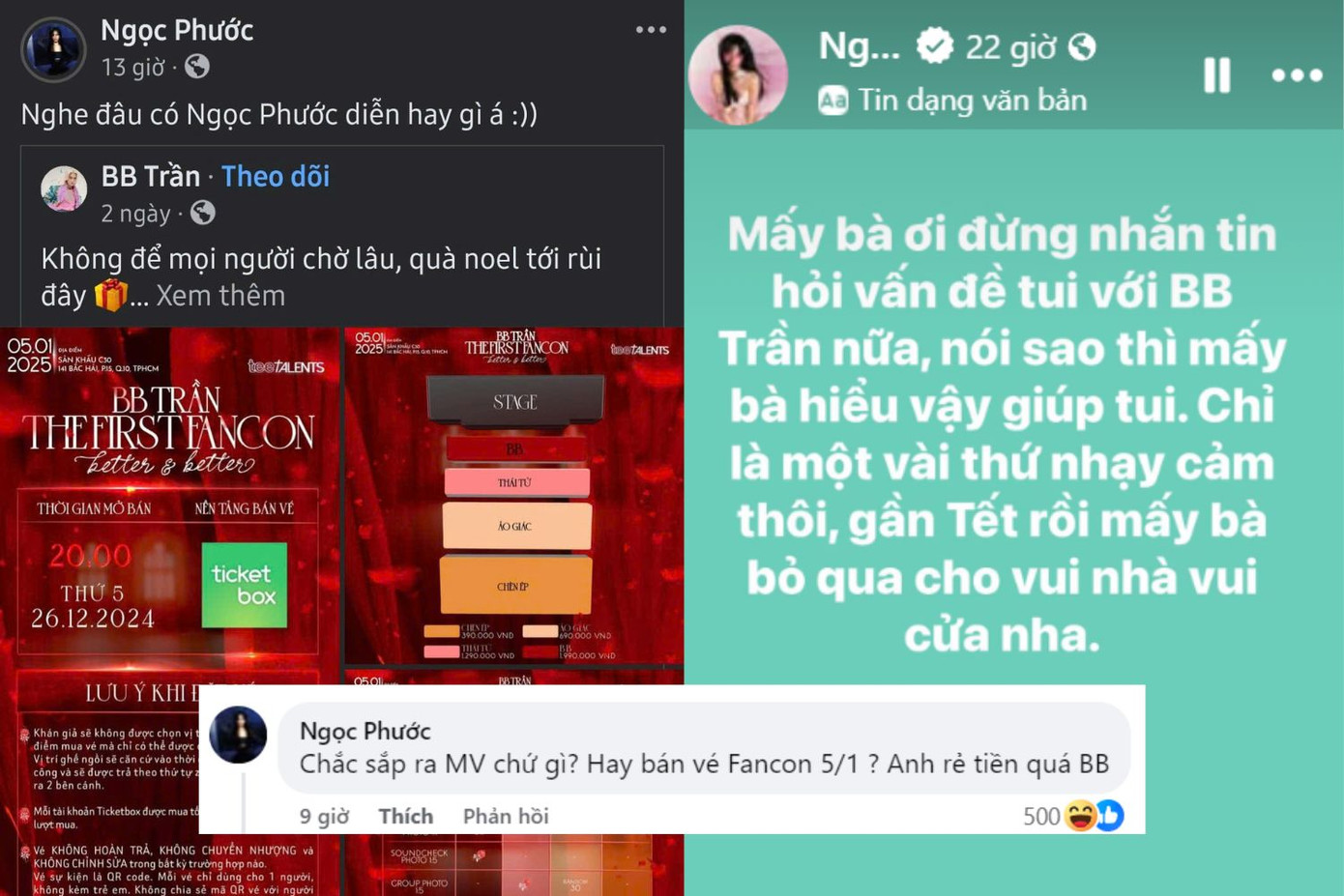 Nữ diễn viên còn "tự đồn": "Nghe đâu có Ngọc Phước diễn hay gì á" sau khi hạ màn "đấu khẩu" cùng BB Trần. Nữ diễn viên còn "tự đồn": "Nghe đâu có Ngọc Phước diễn hay gì á" sau khi hạ màn "đấu khẩu" cùng BB Trần.