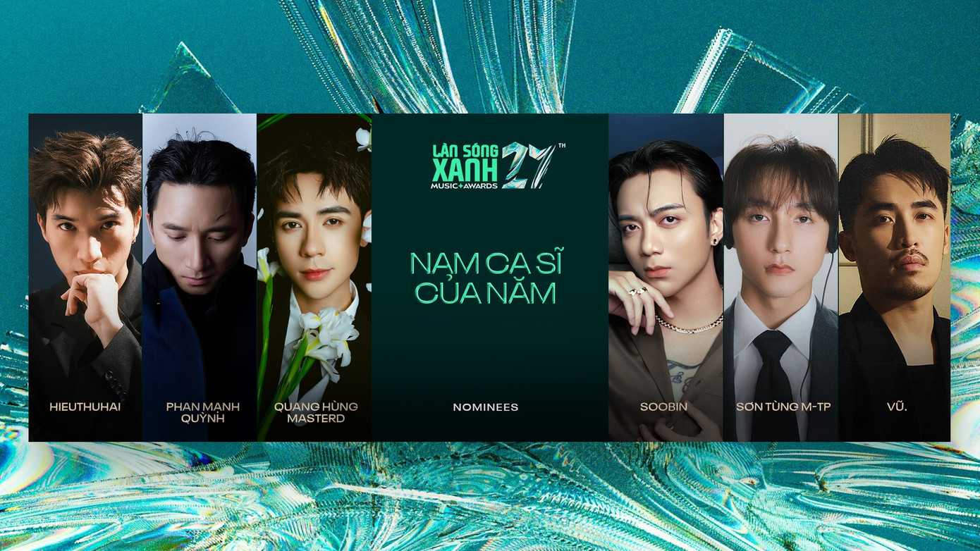 Đề cử Nam ca sĩ của năm gồm HIEUTHUHAI, Phan Mạnh Quỳnh, Quang Hùng MasterD, SOOBIN, Sơn Tùng M-TP và Vũ.. Đề cử Nam ca sĩ của năm gồm HIEUTHUHAI, Phan Mạnh Quỳnh, Quang Hùng MasterD, SOOBIN, Sơn Tùng M-TP và Vũ..