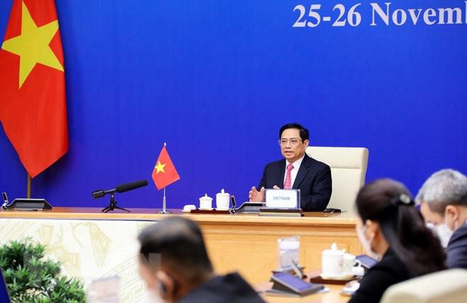 Thủ tướng Chính phủ Phạm Minh Chính phát biểu tại Hội nghị Cấp cao Á-Âu (ASEM) lần thứ 13. (Ảnh: Lâm Khánh/TTXVN) Thủ tướng Chính phủ Phạm Minh Chính phát biểu tại Hội nghị Cấp cao Á-Âu (ASEM) lần thứ 13. (Ảnh: Lâm Khánh/TTXVN)