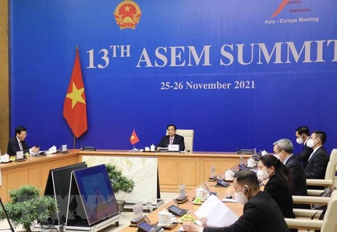 Hội nghị có sự tham dự của lãnh đạo, đại diện cấp cao tới từ 53 quốc gia thành viên cùng Chủ tịch Hội đồng châu Âu, Chủ tịch Ủy ban châu Âu và Tổng Thư ký Hiệp hội các quốc gia Đông Nam Á. (Ảnh: Lâm Khánh/TTXVN) Hội nghị có sự tham dự của lãnh đạo, đại diện cấp cao tới từ 53 quốc gia thành viên cùng Chủ tịch Hội đồng châu Âu, Chủ tịch Ủy ban châu Âu và Tổng Thư ký Hiệp hội các quốc gia Đông Nam Á. (Ảnh: Lâm Khánh/TTXVN)