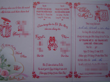 Thiệp cưới của chú rể Phạm Hoàng N. và cô dâu Nguyễn Bé T.. Thiệp cưới của chú rể Phạm Hoàng N. và cô dâu Nguyễn Bé T.