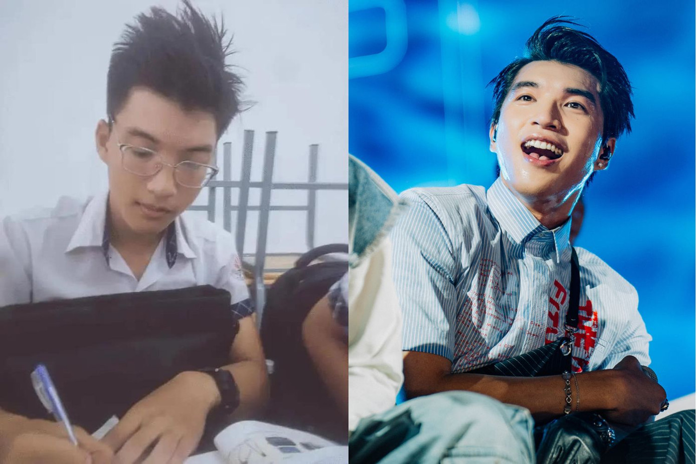 Bức ảnh HIEUTHUHAI thời tóc chưa cần vuốt keo nhưng vẫn... thẳng đứng. Bức ảnh HIEUTHUHAI thời tóc chưa cần vuốt keo nhưng vẫn... thẳng đứng.