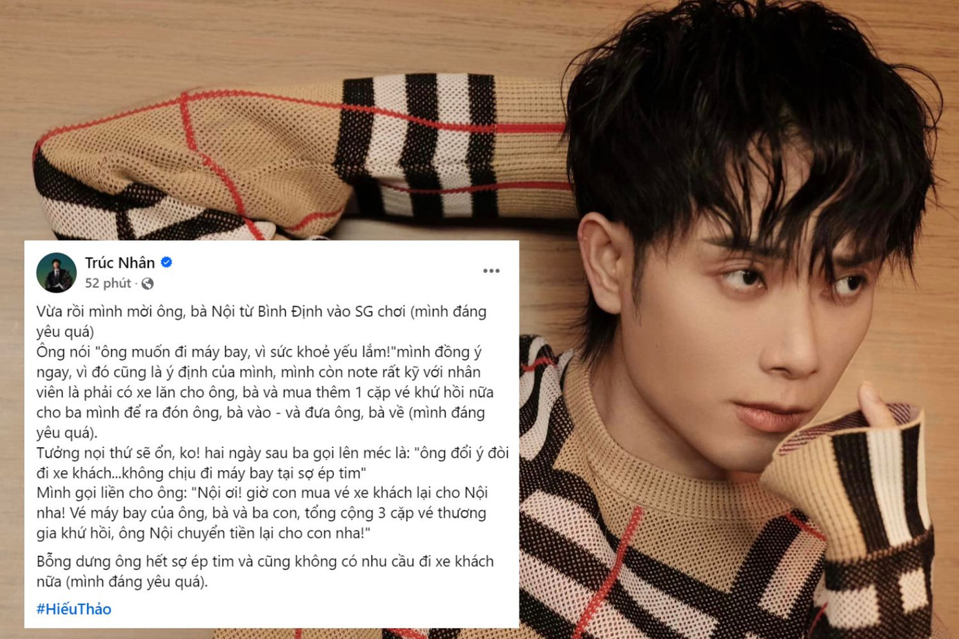 Cộng đồng mạng cho rằng khiếu hài hước của Trúc Nhân là được ông nội truyền lại.