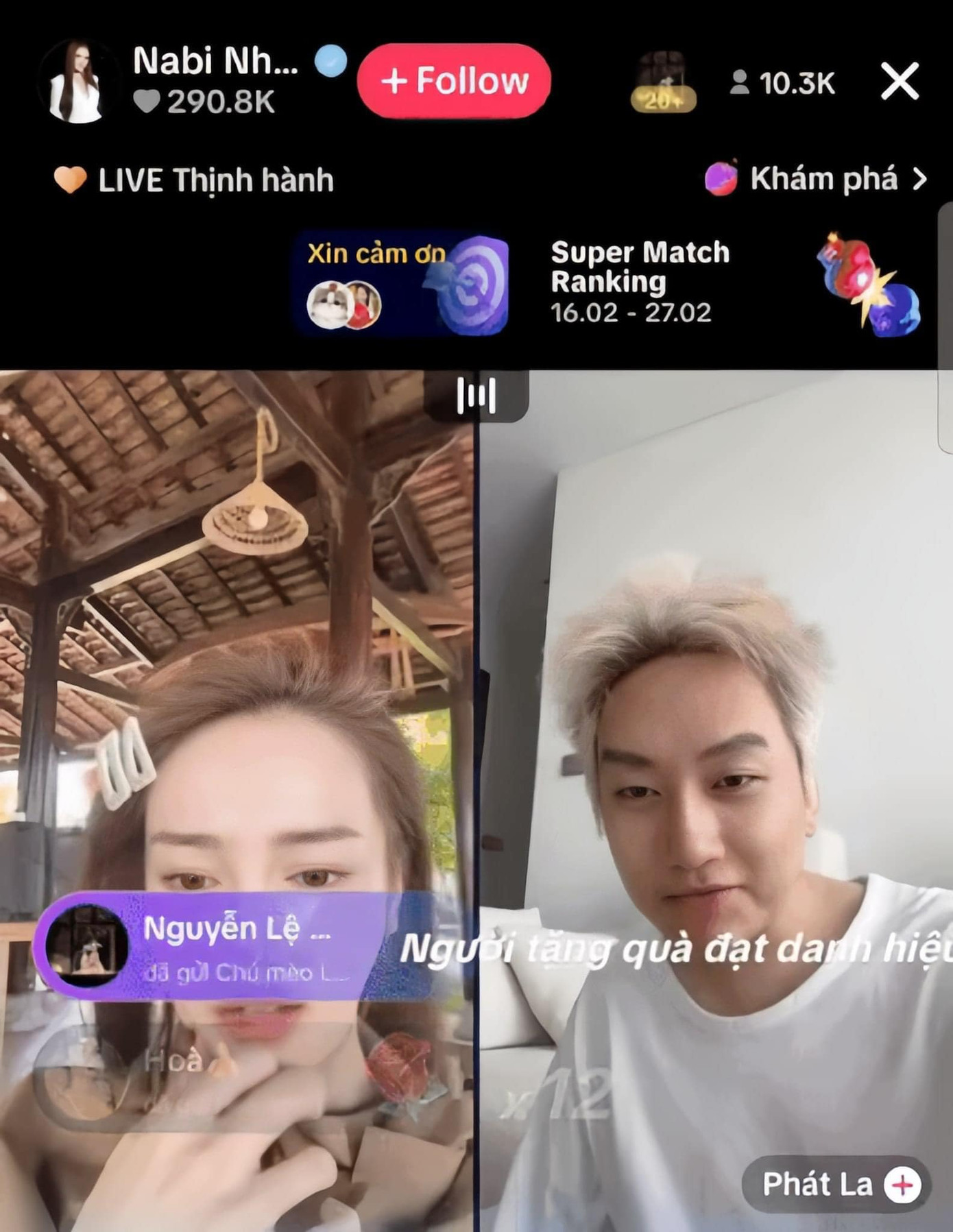 Nam Em bất ngờ xuất hiện trên sóng livetream của Nhã Phương, Phát La. Nam Em bất ngờ xuất hiện trên sóng livetream của Nhã Phương, Phát La.