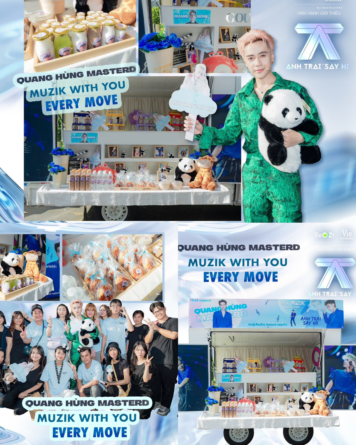 "Anh trai" Quang Hùng "check-in" trước food truck được thực hiện bởi fanclub Muzik.