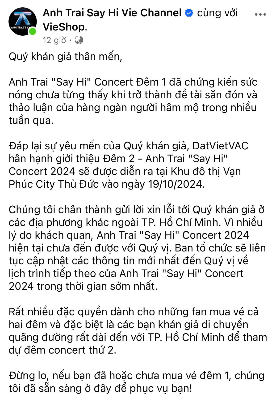 Ngay khi Concert 1 “rục rịch” bắt đầu, Concert 2 đã mở bán vé khiến dân tình chóng mặt.
