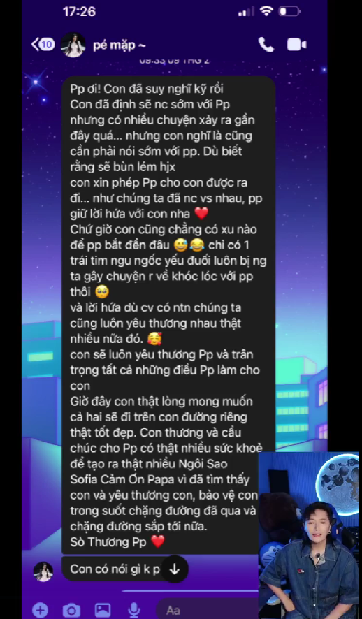 Ngày 9/2, Sofia nhắn tin xin được rút khỏi công ty sau thời gian dài gắn bó. Ngày 9/2, Sofia nhắn tin xin được rút khỏi công ty sau thời gian dài gắn bó.